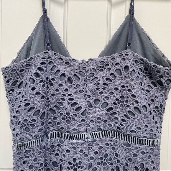 Periwinkle Lace Midi Dress - Picture 11 of 12